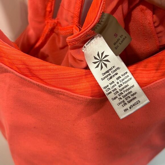 Athleta Womens Crunch And Punch Athletic Workout Tank Top Ember Orange Sz Small - Picture 6 of 6